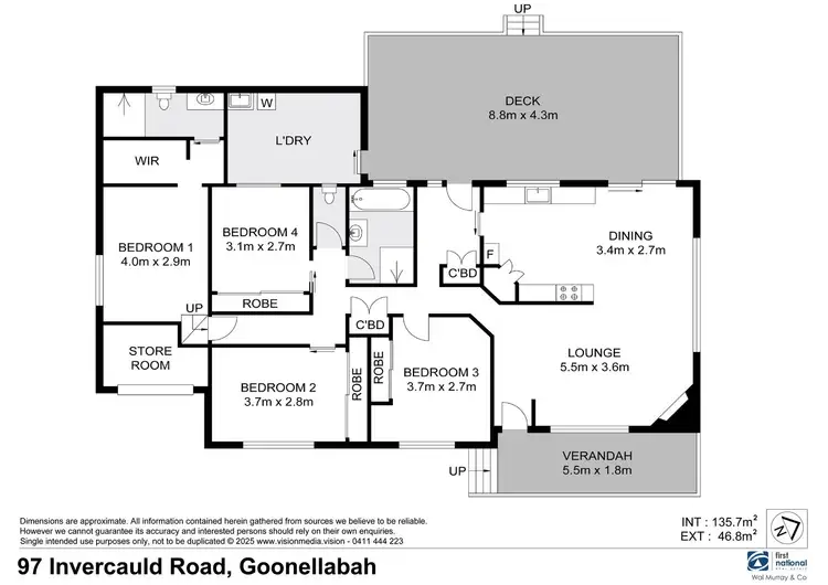 Floorplan of Homely house listing, 97 Invercauld Road, Goonellabah NSW 2480