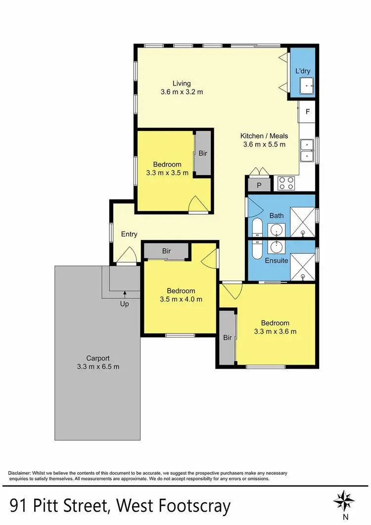 Floorplan of Homely house listing, 91 Pitt Street, West Footscray VIC 3012