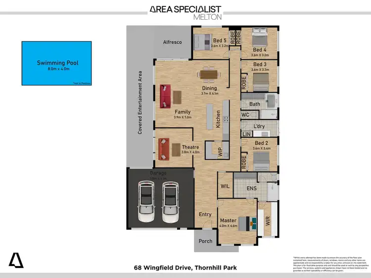 Floorplan of Homely house listing, 68 Wingfield Drive., Thornhill Park VIC 3335