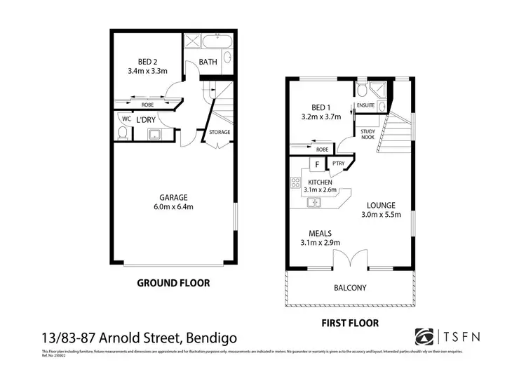 Floorplan of Homely house listing, 13/83-87 Arnold Street, Bendigo VIC 3550