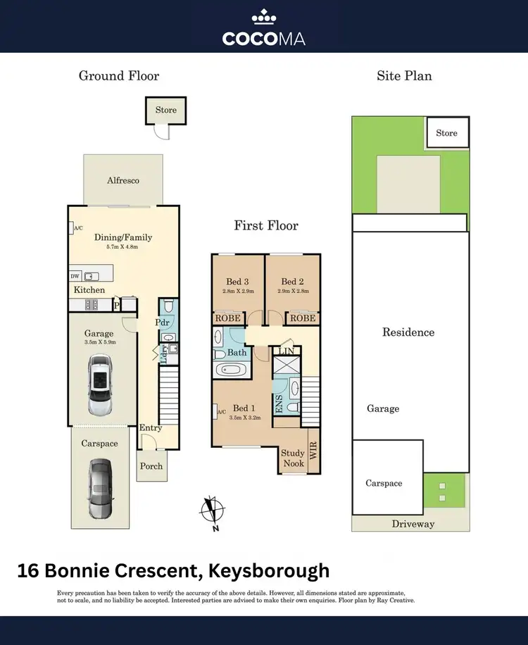 Floorplan of Homely townhouse listing, 16 Bonnie Crescent, Keysborough VIC 3173