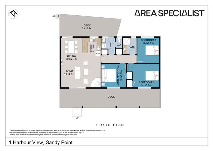 Floorplan of Homely house listing, 1 Harbour View, Sandy Point VIC 3959