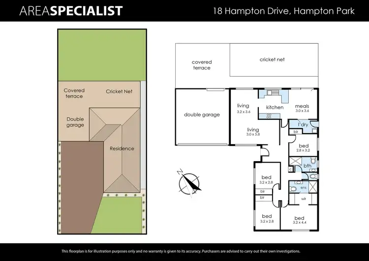 Floorplan of Homely house listing, 18 Hampton Drive, Hampton Park VIC 3976