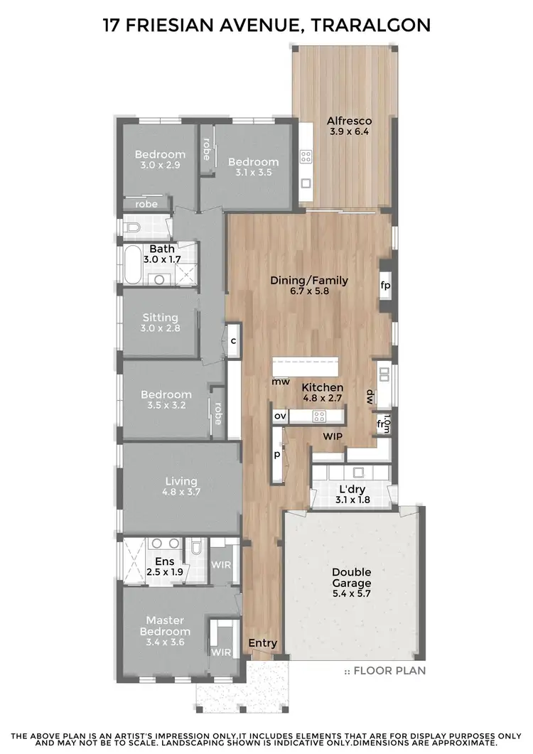 Floorplan of Homely house listing, 17 Friesian Avenue, Traralgon VIC 3844