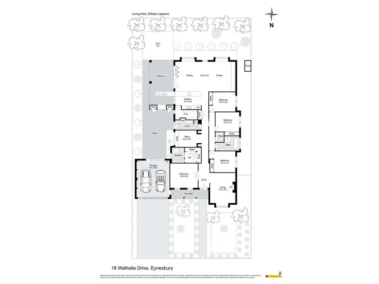 Floorplan of Homely house listing, 18 WALHALLA DRIVE, Eynesbury VIC 3338