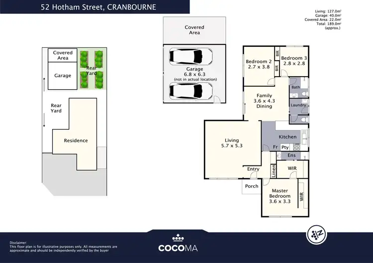 Floorplan of Homely house listing, 52 Hotham Street, Cranbourne VIC 3977