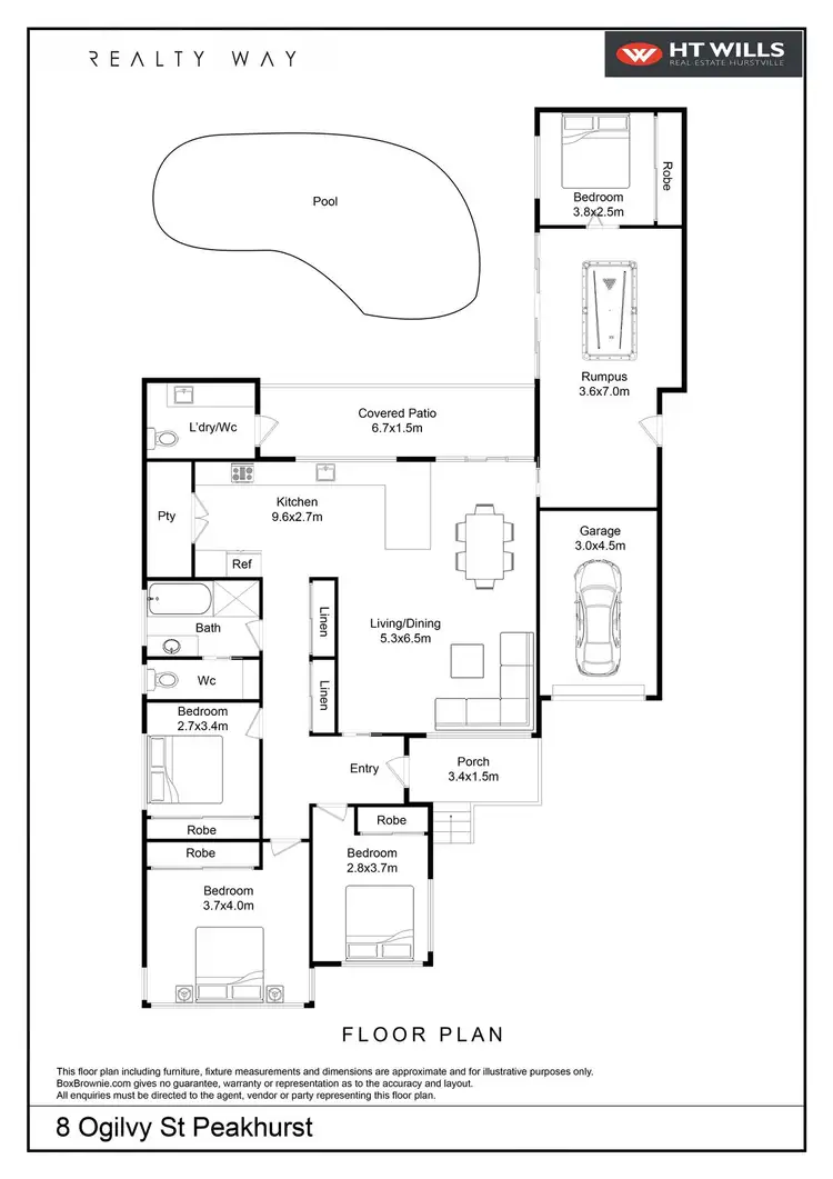 Floorplan of Homely house listing, 8 Ogilvy Street, Peakhurst NSW 2210