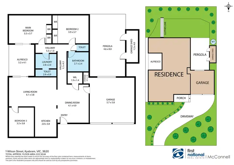 Floorplan of Homely house listing, 1 Wilson Street, Kyabram VIC 3620