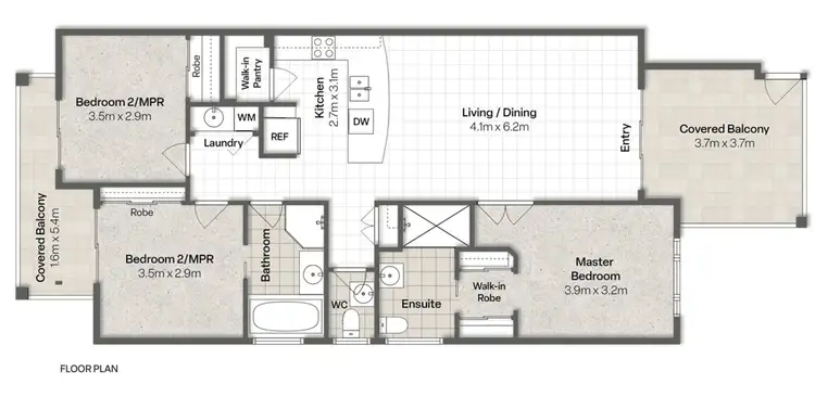 Floorplan of Homely unit listing, 3/27 Gordon Street, Labrador QLD 4215
