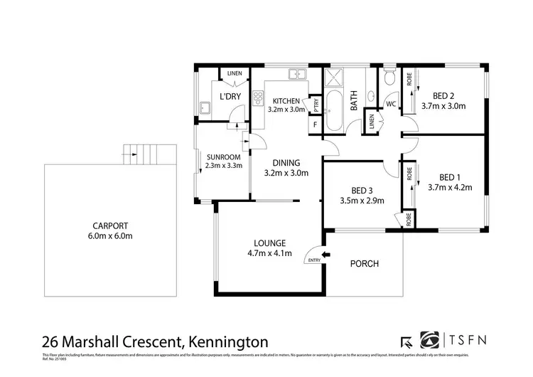 Floorplan of Homely house listing, 26 Marshall Crs, Kennington VIC 3550