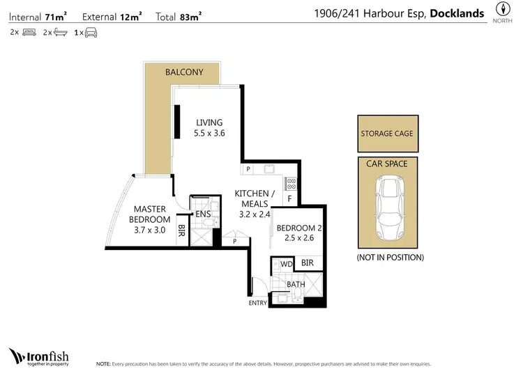 Floorplan of Homely apartment listing, 1906/241 Harbour Esplanade, Docklands VIC 3008