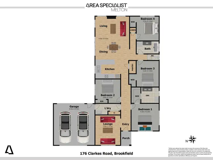 Floorplan of Homely house listing, 176 Clarkes Road, Brookfield VIC 3338