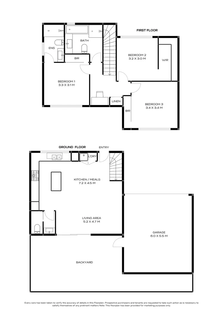 Floorplan of Homely townhouse listing, 2/13 Charlotte Street, Oak Park VIC 3046