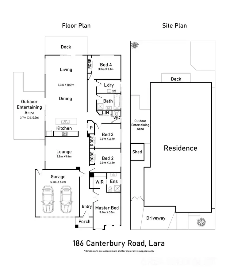 Floorplan of Homely house listing, 186 Canterbury Road West, Lara VIC 3212