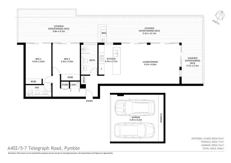 Floorplan of Homely apartment listing, A402/5-7 Telegraph Road, Pymble NSW 2073