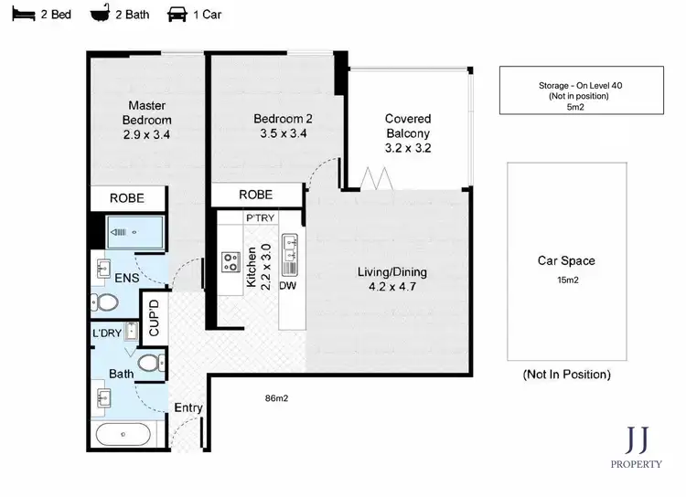 Floorplan of Homely apartment listing, 4001/108 Albert Street, Brisbane City QLD 4000