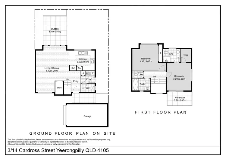 Floorplan of Homely townhouse listing, 3/14 Cardross Street, Yeerongpilly QLD 4105