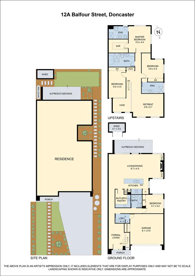 Floorplan of Homely house listing, 12 Balfour Street, Doncaster VIC 3108