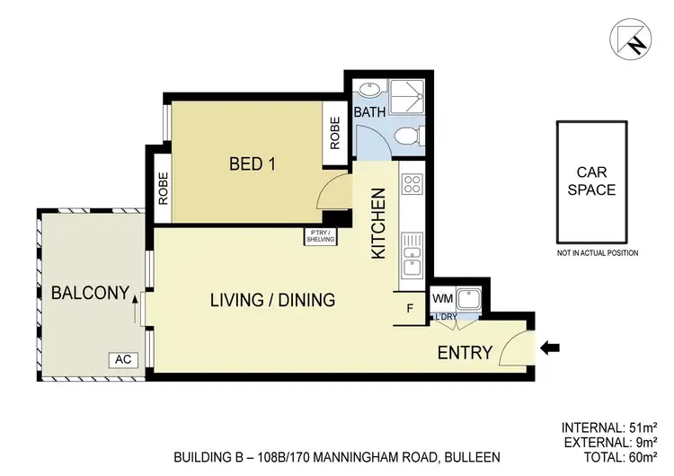 Floorplan of Homely apartment listing, 108/170 Manningham Road, Bulleen VIC 3105