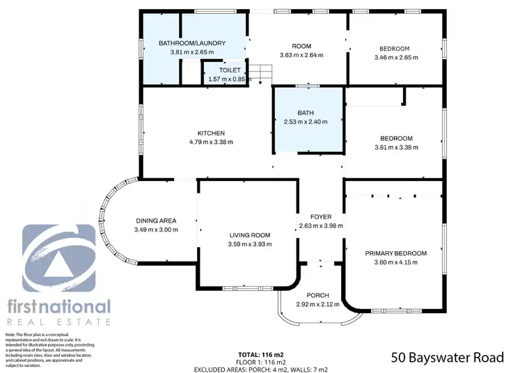 Floorplan of Homely house listing, 50 Bayswater Road, Hyde Park QLD 4812