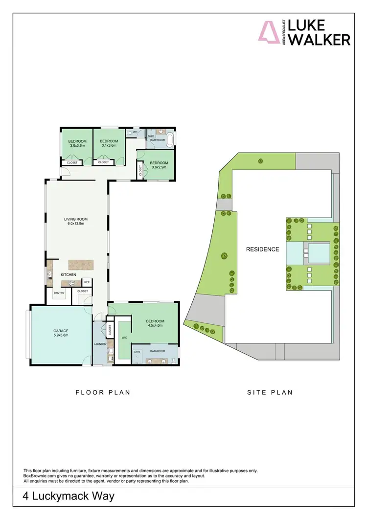 Floorplan of Homely house listing, 4 Luckymack Way, Mildura VIC 3500