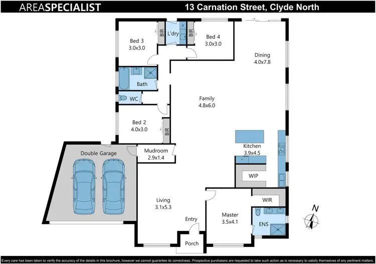 Floorplan of Homely house listing, 13 Carnation Street, Clyde VIC 3978