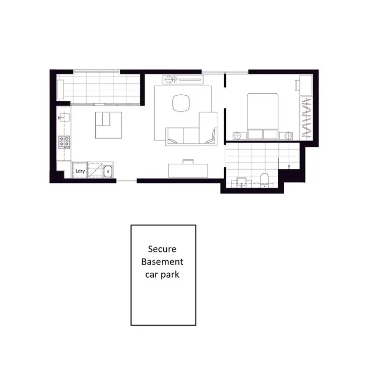 Floorplan of Homely apartment listing, 213/67 Galada Ave, Parkville VIC 3052