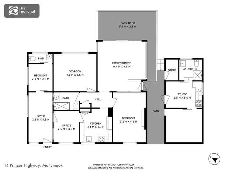 Floorplan of Homely house listing, 14 Princess Highway, Mollymook NSW 2539