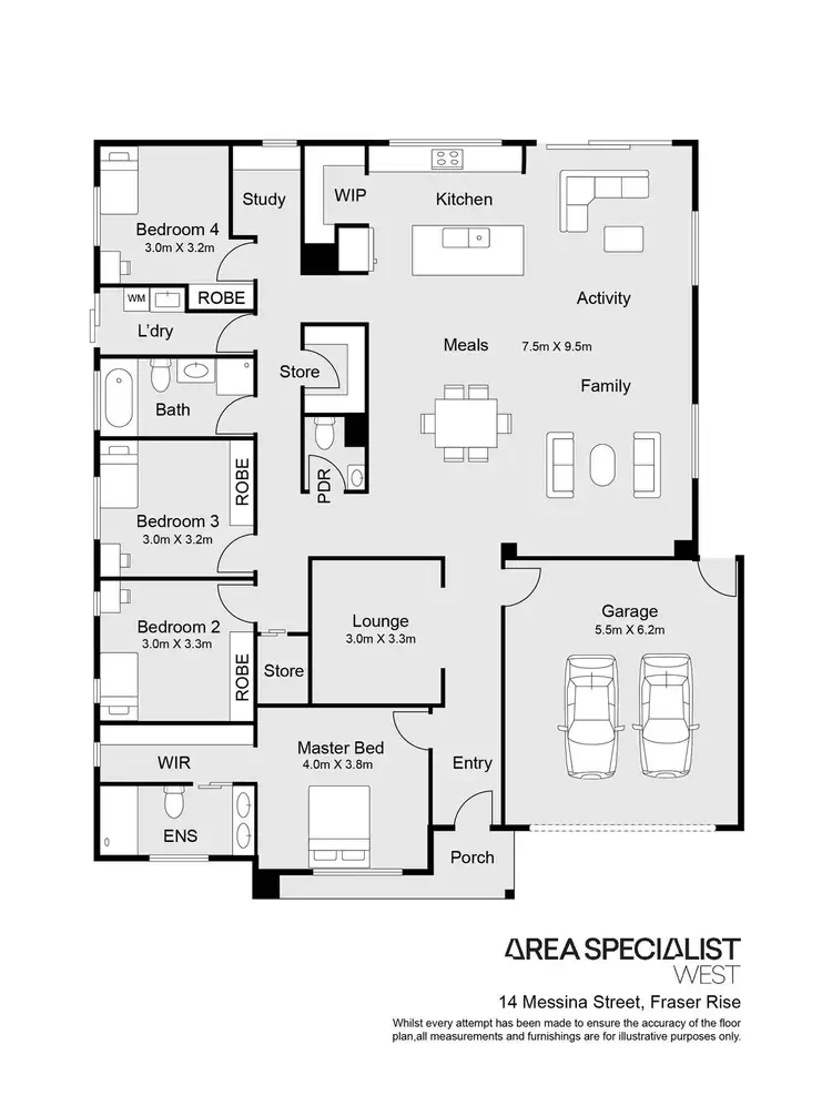 Floorplan of Homely house listing, 14 Messina Street, Fraser Rise VIC 3336