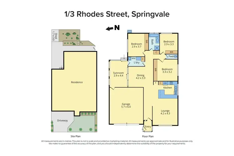 Floorplan of Homely unit listing, 1/3 Rhodes Street, Springvale VIC 3171