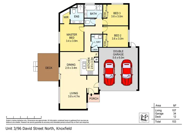 Floorplan of Homely townhouse listing, 3/96 DAVID STREET NORTH, Knoxfield VIC 3180