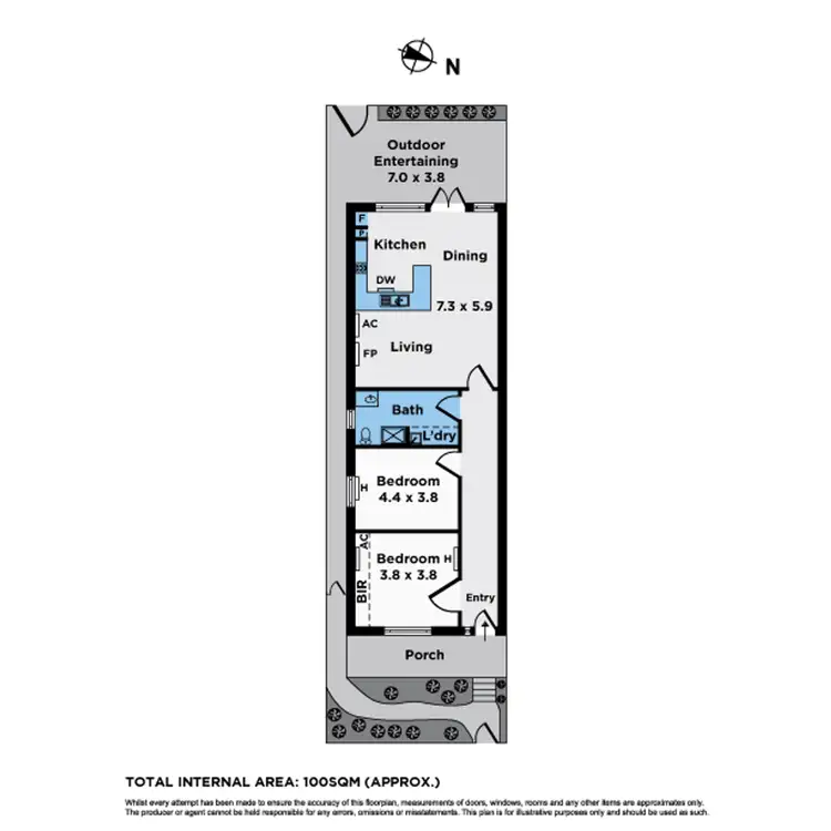 Floorplan of Homely house listing, 56 Bellair Street, Kensington VIC 3031