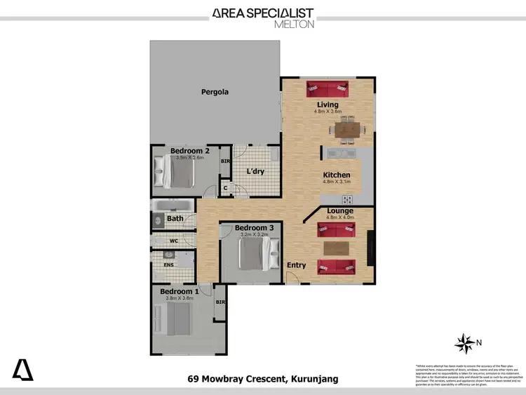 Floorplan of Homely house listing, 69 Mowbray Crescent, Kurunjang VIC 3337