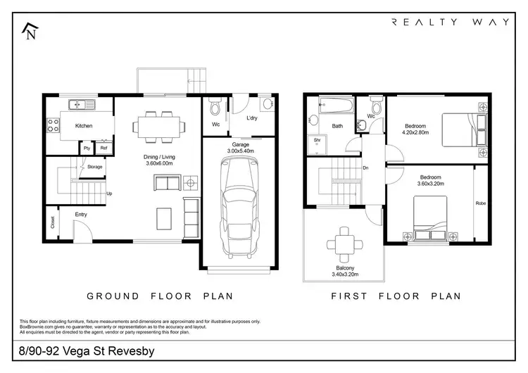 Floorplan of Homely townhouse listing, 8/90-92 Vega Street, Revesby NSW 2212