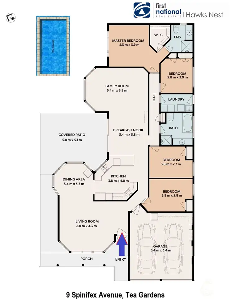 Floorplan of Homely house listing, 9 Spinifex Avenue, Tea Gardens NSW 2324