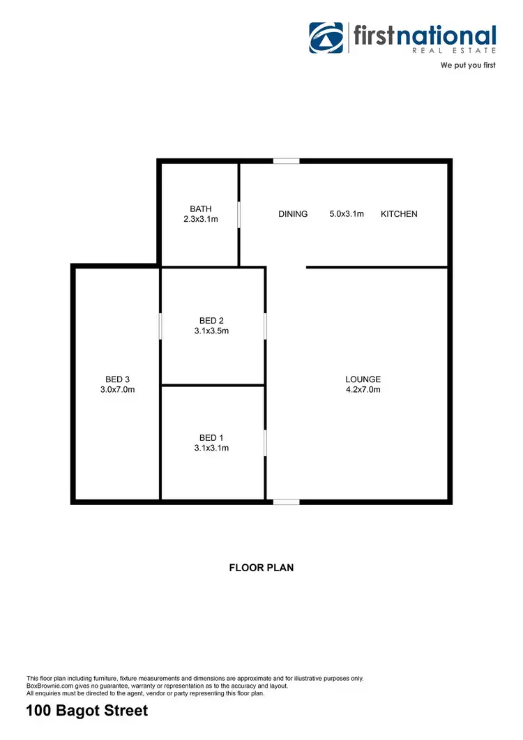 Floorplan of Homely house listing, 100 Bagot Street, Broken Hill NSW 2880