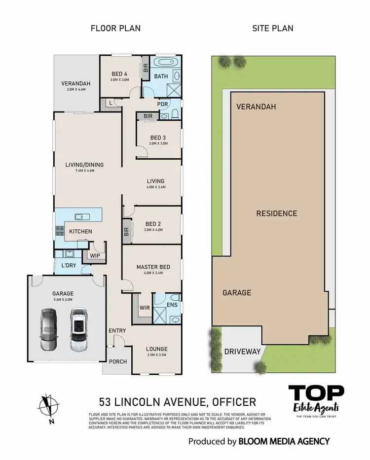 Floorplan of Homely house listing, 53 Lincoln Avenue, Officer VIC 3809