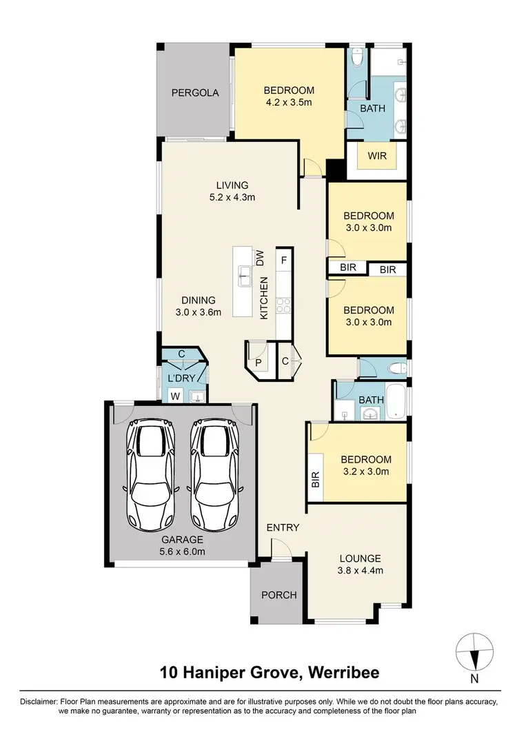 Floorplan of Homely house listing, 10 Haniper Grove, Werribee VIC 3030