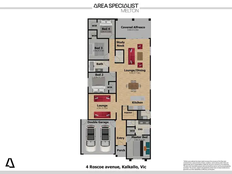 Floorplan of Homely house listing, 4 Roscoe Avenue, Kalkallo VIC 3064