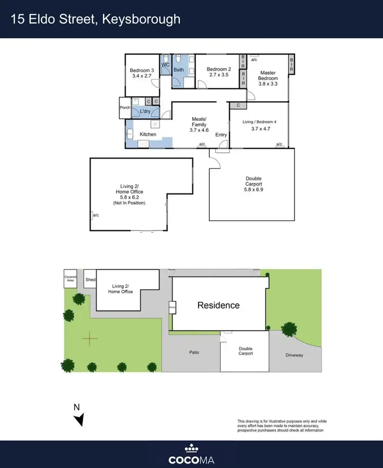 Floorplan of Homely house listing, 15 Eldo Street, Keysborough VIC 3173