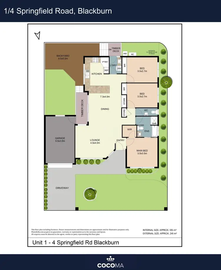 Floorplan of Homely unit listing, 1/4 Springfield Road, Blackburn VIC 3130