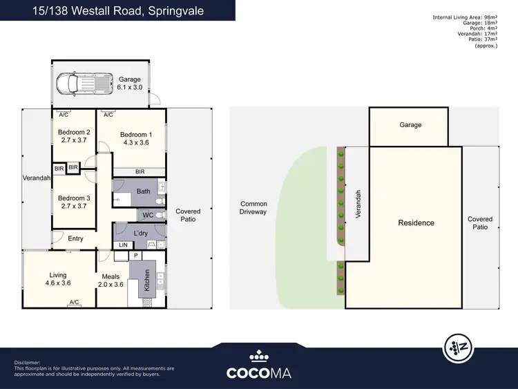 Floorplan of Homely unit listing, 15/138 Westall Road, Springvale VIC 3171