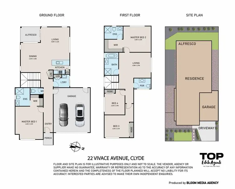 Floorplan of Homely house listing, 22 Vivace Avenue, Clyde VIC 3978
