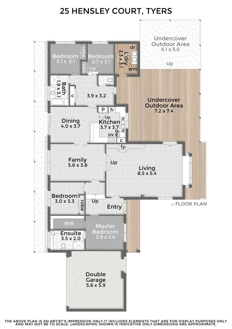 Floorplan of Homely house listing, 25 Hensley Court, Tyers VIC 3844