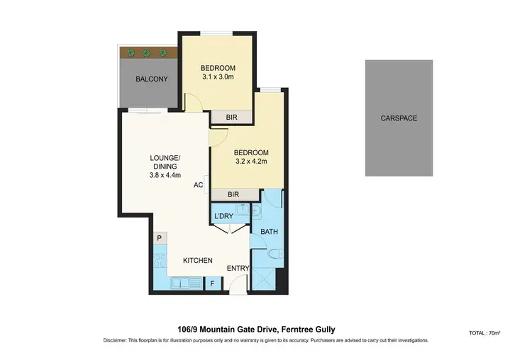 Floorplan of Homely apartment listing, 106/9 Mountain Gate Drive, Ferntree Gully VIC 3156