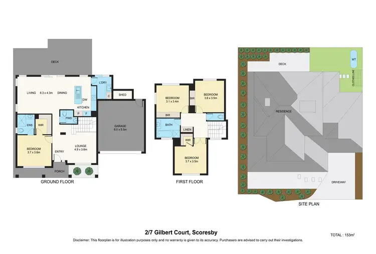 Floorplan of Homely townhouse listing, 2/7 Gilbert Court, Scoresby VIC 3179