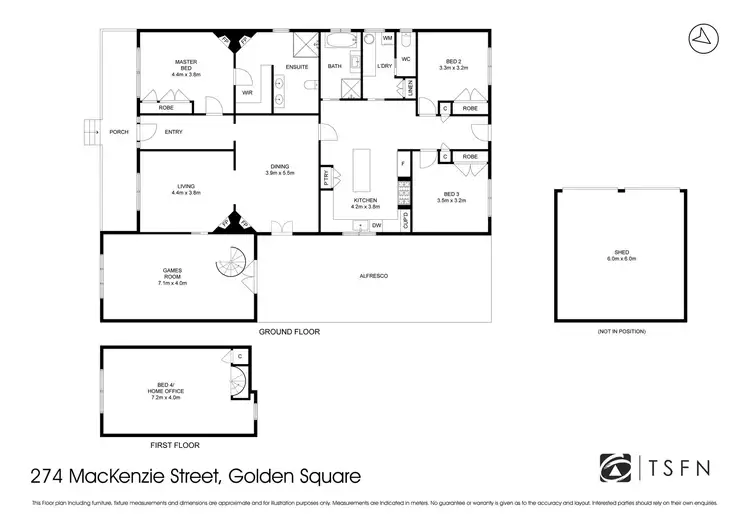 Floorplan of Homely house listing, 274 Mackenzie Street, Golden Square VIC 3555