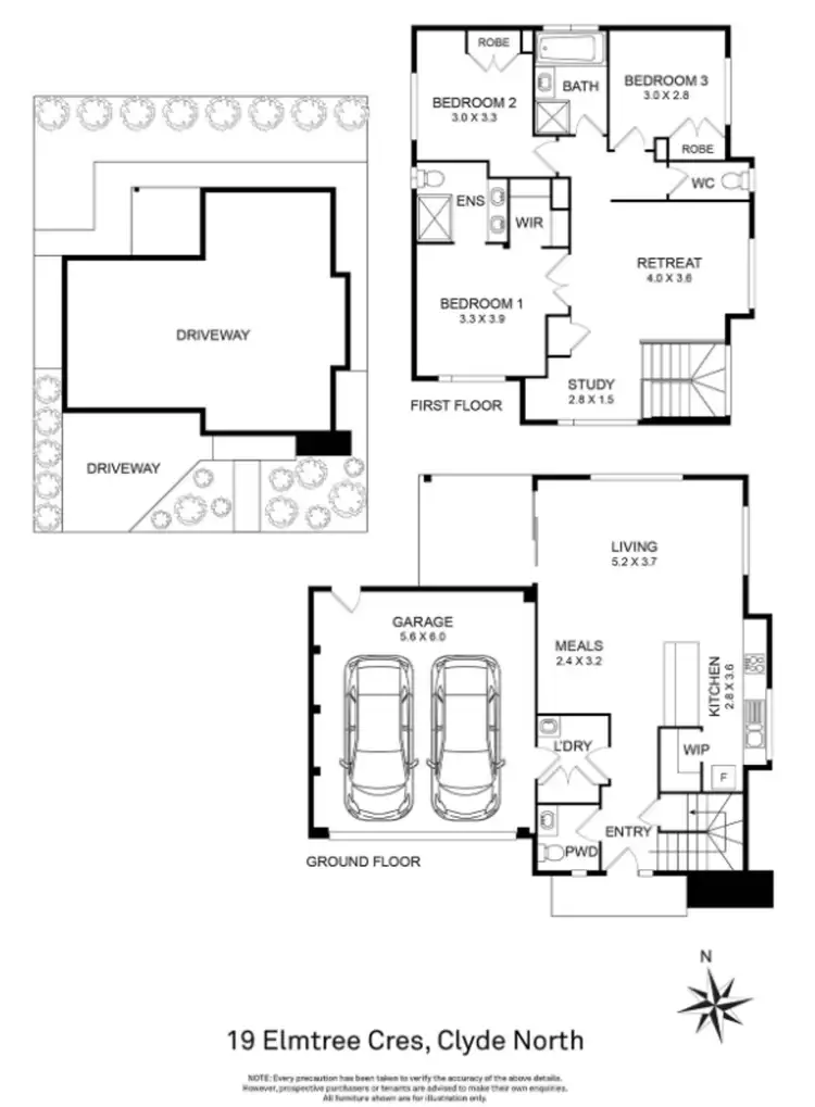 Floorplan of Homely house listing, 19 Elmtree Crescent, Clyde North VIC 3978
