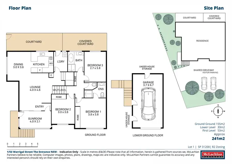 Floorplan of Homely townhouse listing, 1/53 Warrigal Street, The Entrance NSW 2261