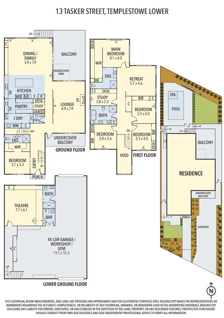 Floorplan of Homely house listing, 13 Tasker Street, Templestowe Lower VIC 3107